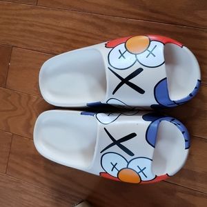 Elmo x cookie monster unisex slides